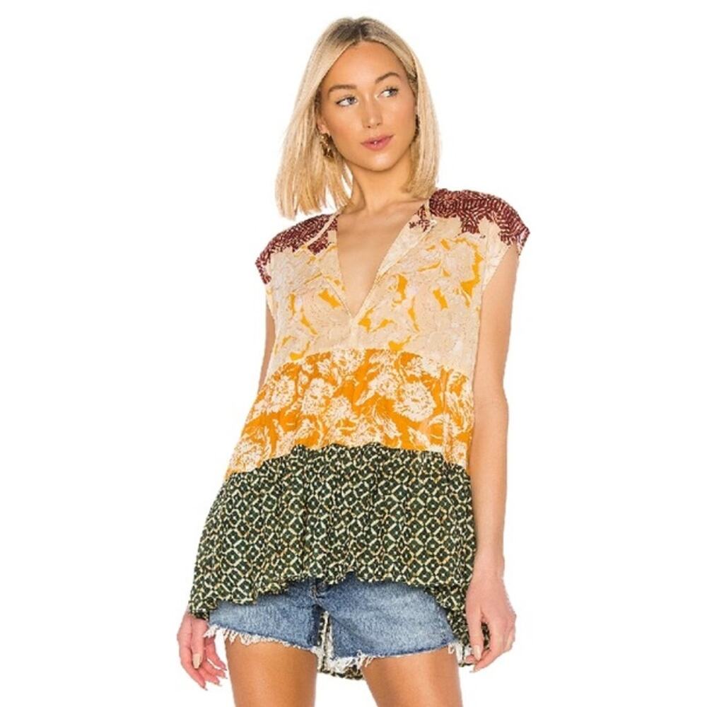 Free People Gotta Have You Tunic Top Women’s Size XS Hi-Low Semi Sheer Boho